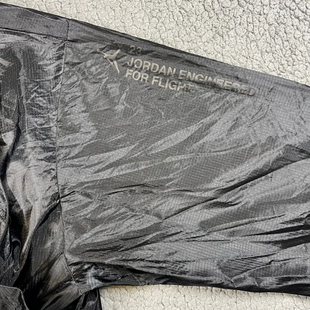 Nike Jordan Windbreaker Jacket Mens 2XL Black Ripstop AT9775-010 23 Engineered